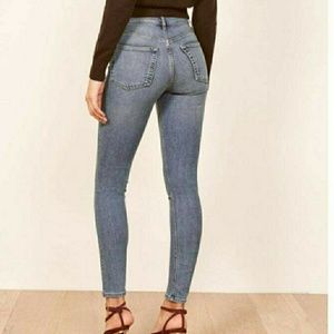Reformation High Waist Skinny Jeans 29 Light Wash